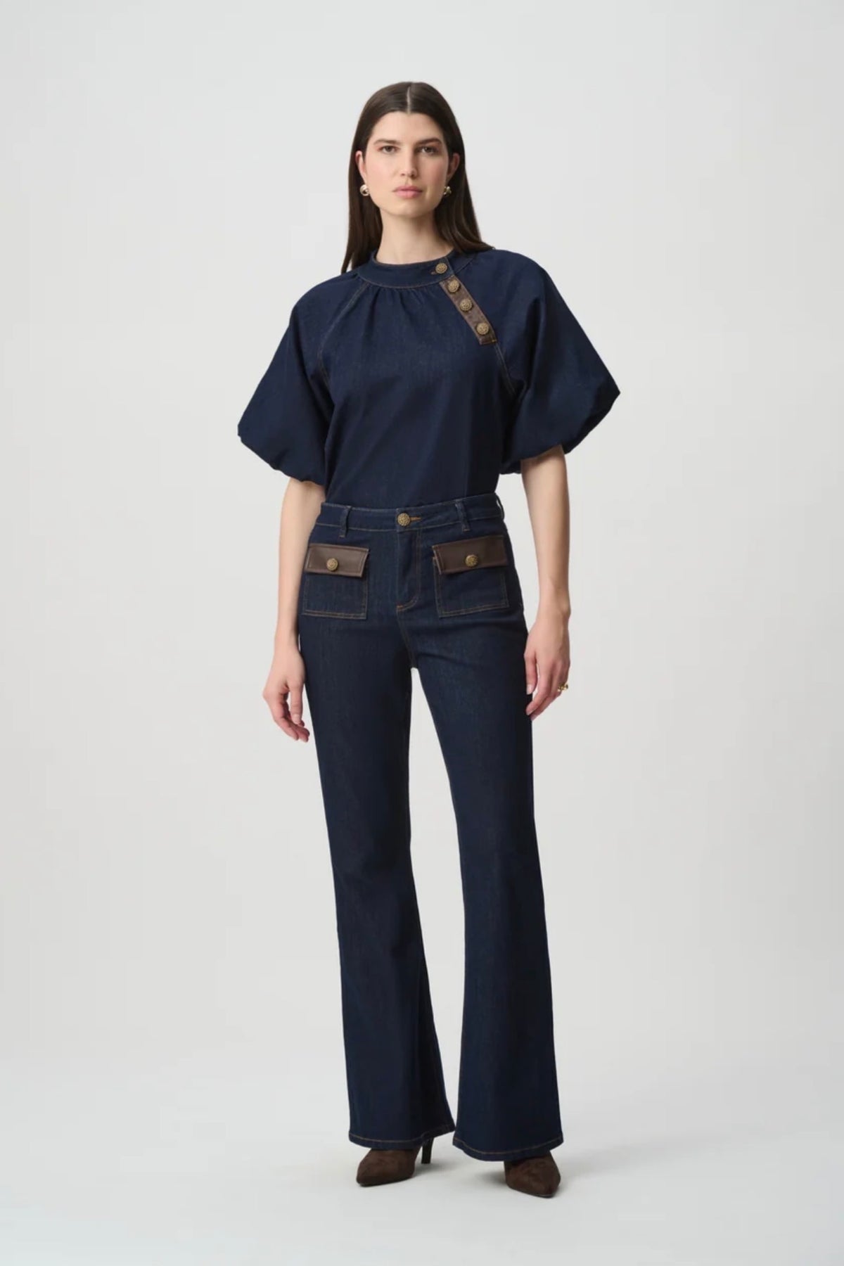 Joseph Ribkoff Edit 57 Patch Pocket Flare Jeans