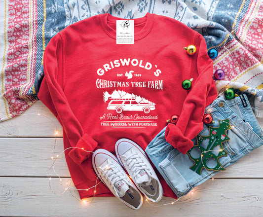 Griswold’s Tree Farm Crewneck Red