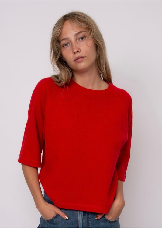 RD Style Ulla Raglan Sleeve Sweater Red