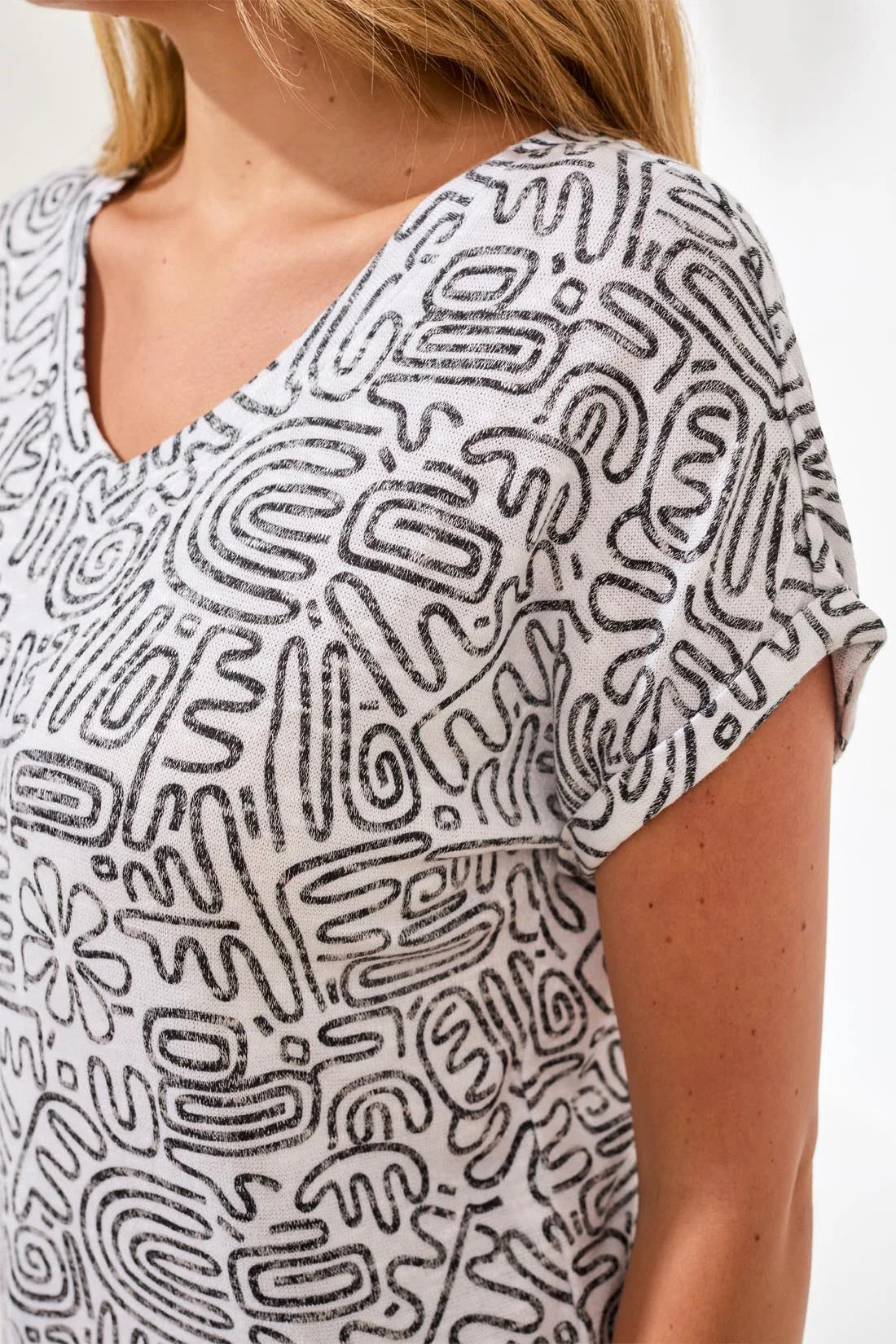 Tribal Cap Sleeve Wear 2 Ways Top