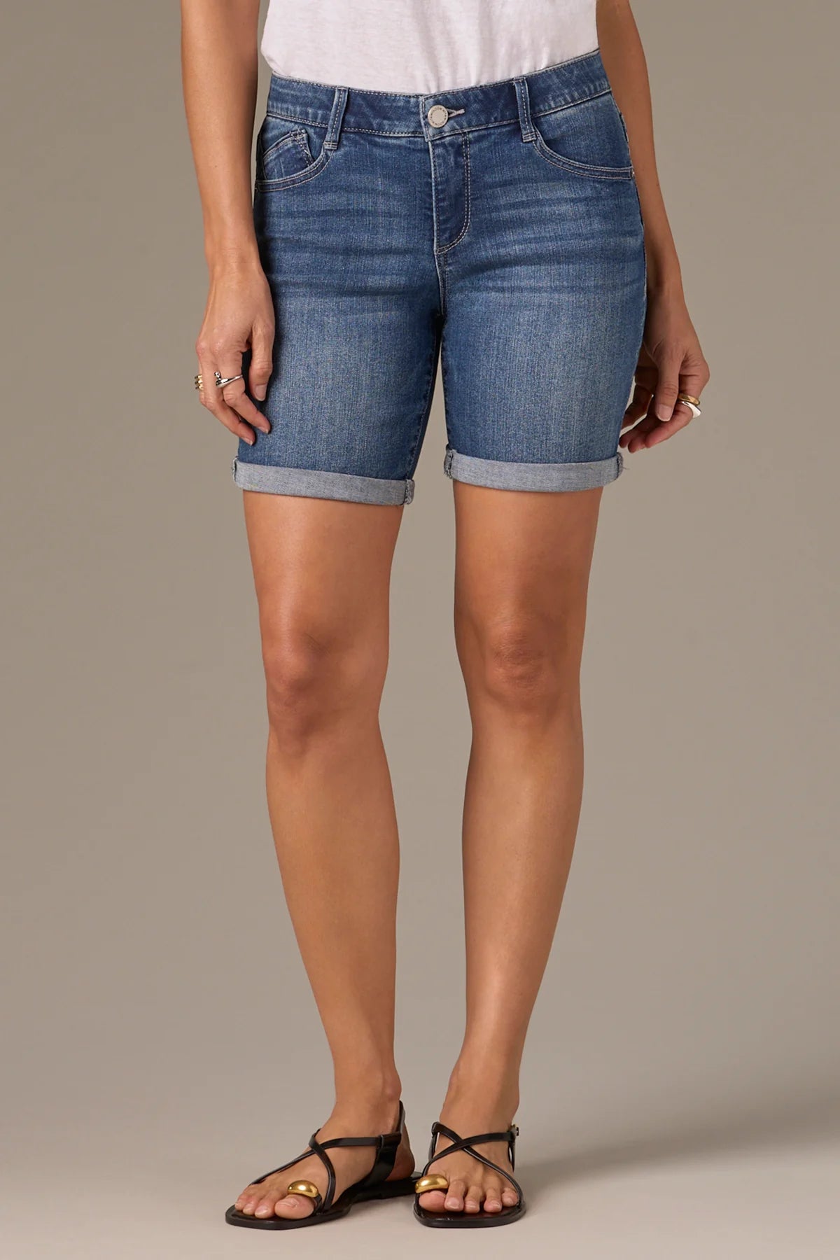 Wit & Wisdom Cuffed Mid Rise Shorts