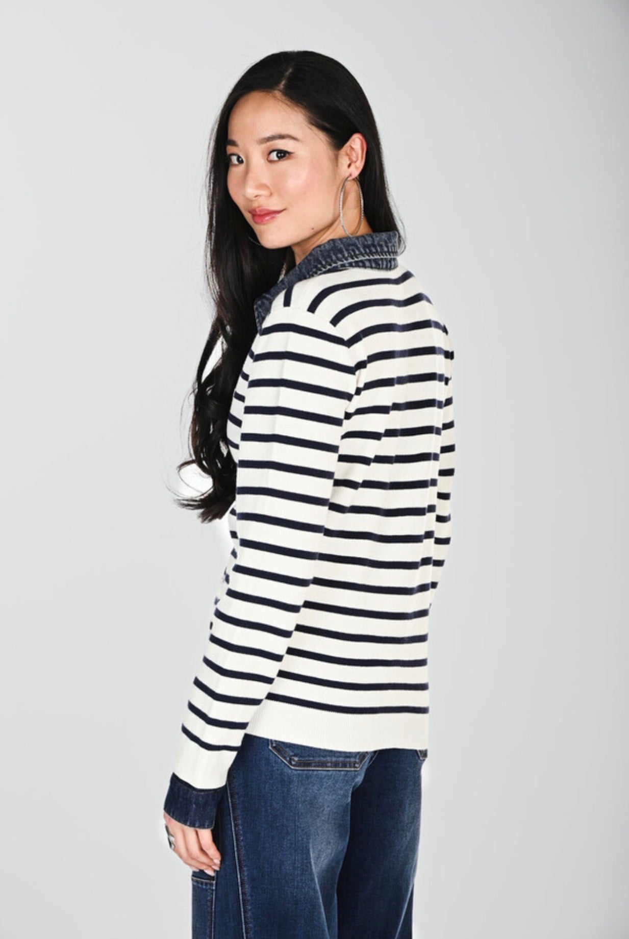 Frank Lyman Striped Casual Cardigan Style 264855