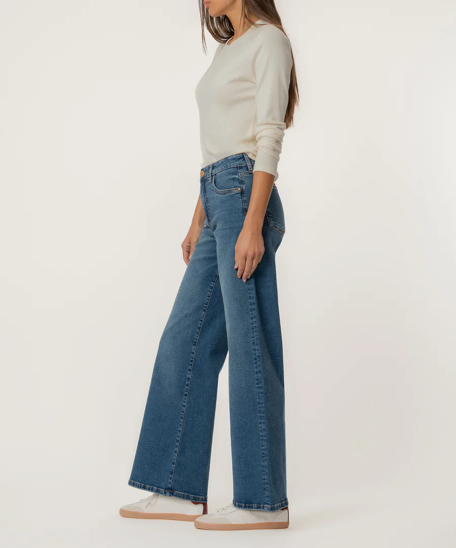 Kut Maya High Rise Wide Leg Jeans Generous