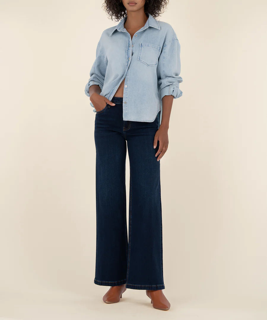 Kut Jean High Rise Wide Leg Jeans Attributable