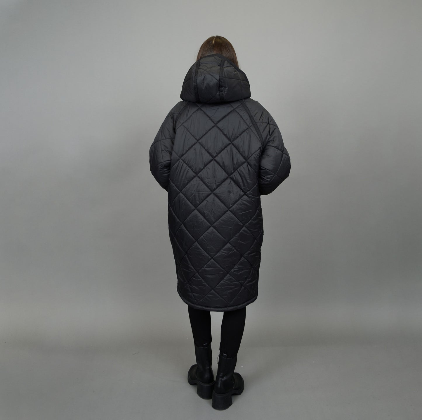 RD Style Loba Hooded Long Coat Black