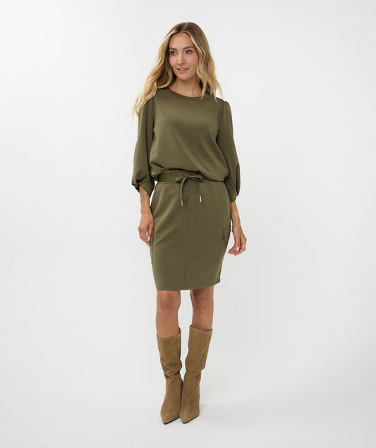 Esqualo Cargo Skirt Green