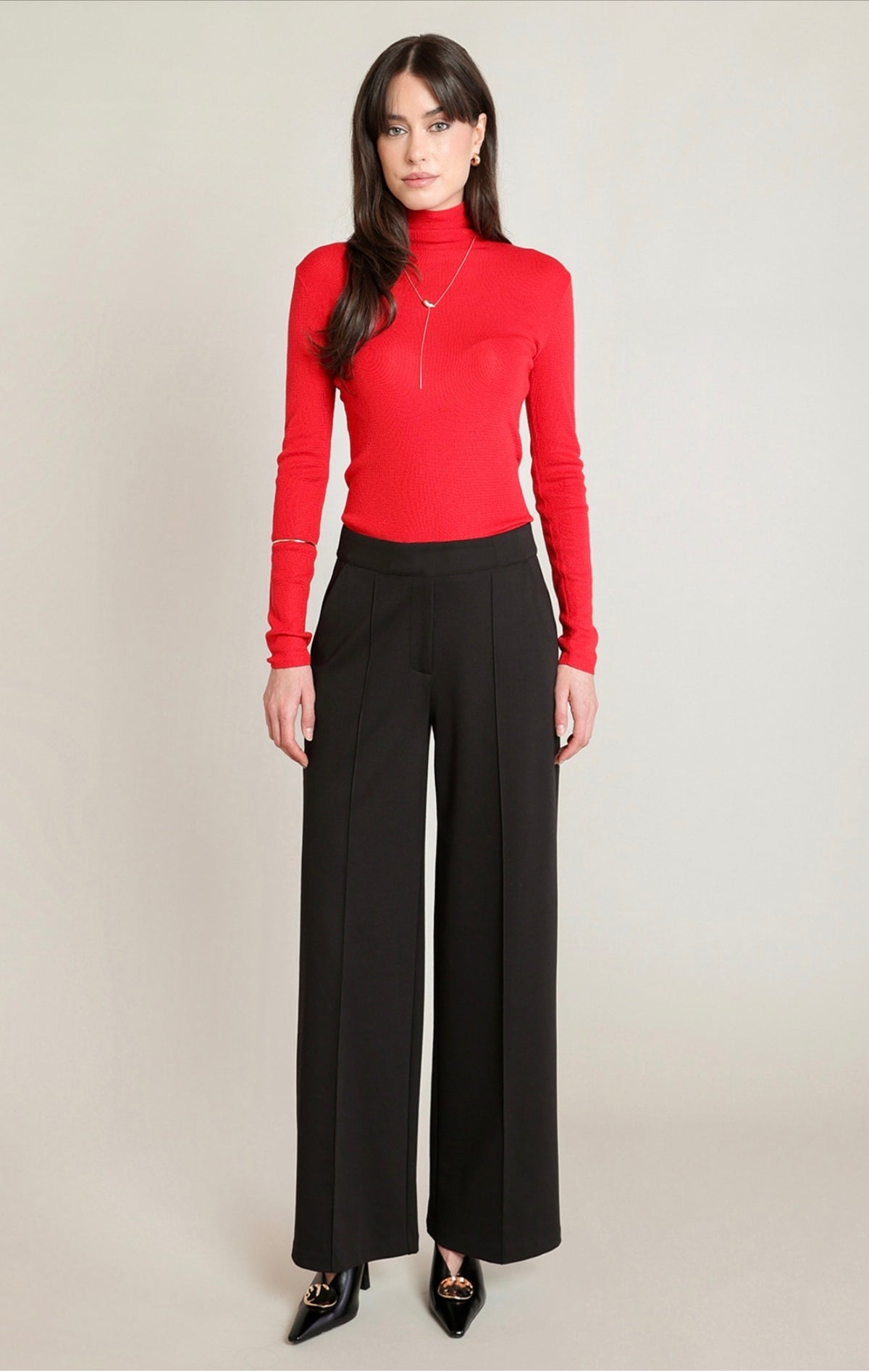Black Tape Stretchy Dress Pants Black