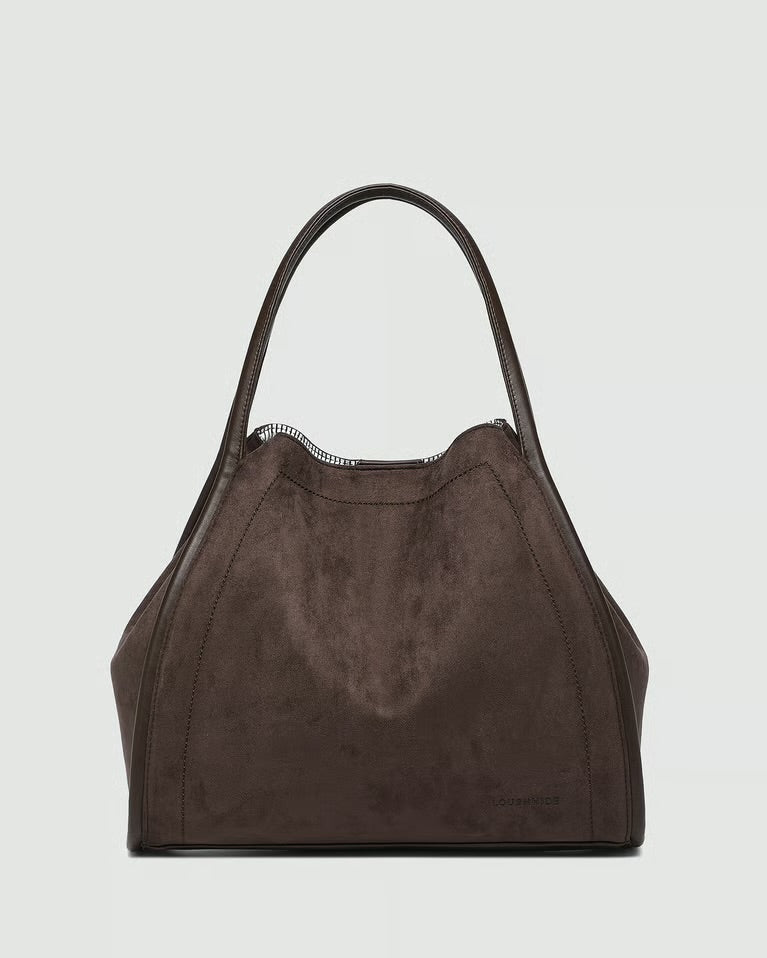 Louenhide Sutton Shoulder Bag Suede Chocolate