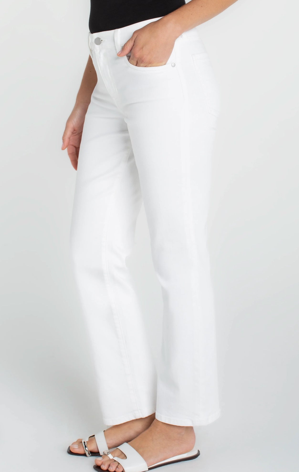 Liverpool Kennedy Straight Jeans Bright White