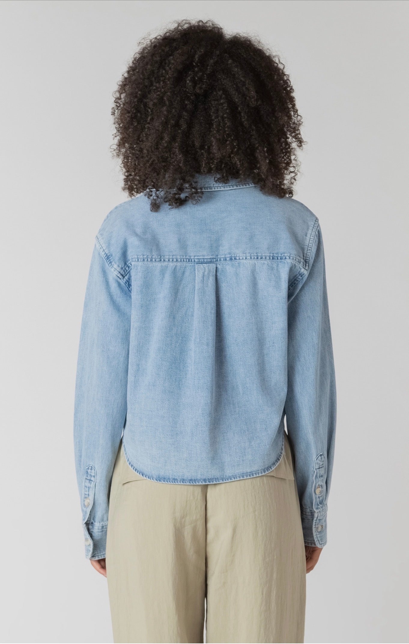 Room 34 Cropped Denim Shirt