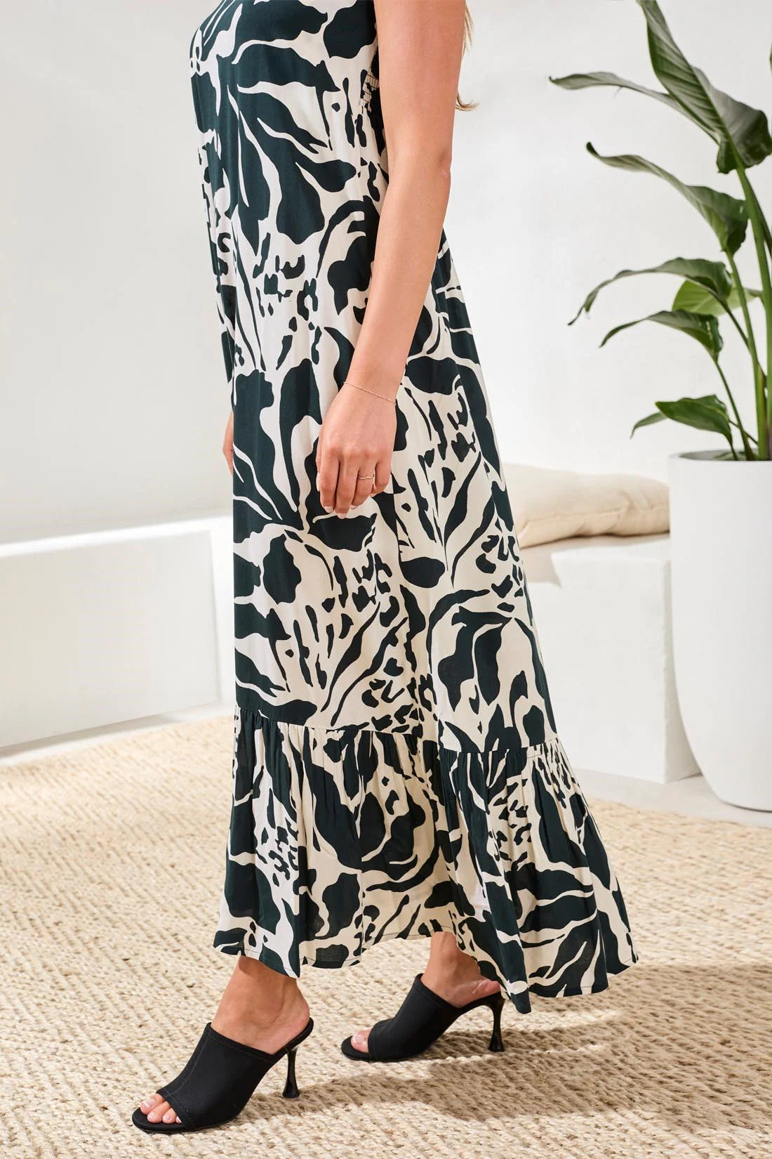 Tribal Frill Bottom Maxi Dress