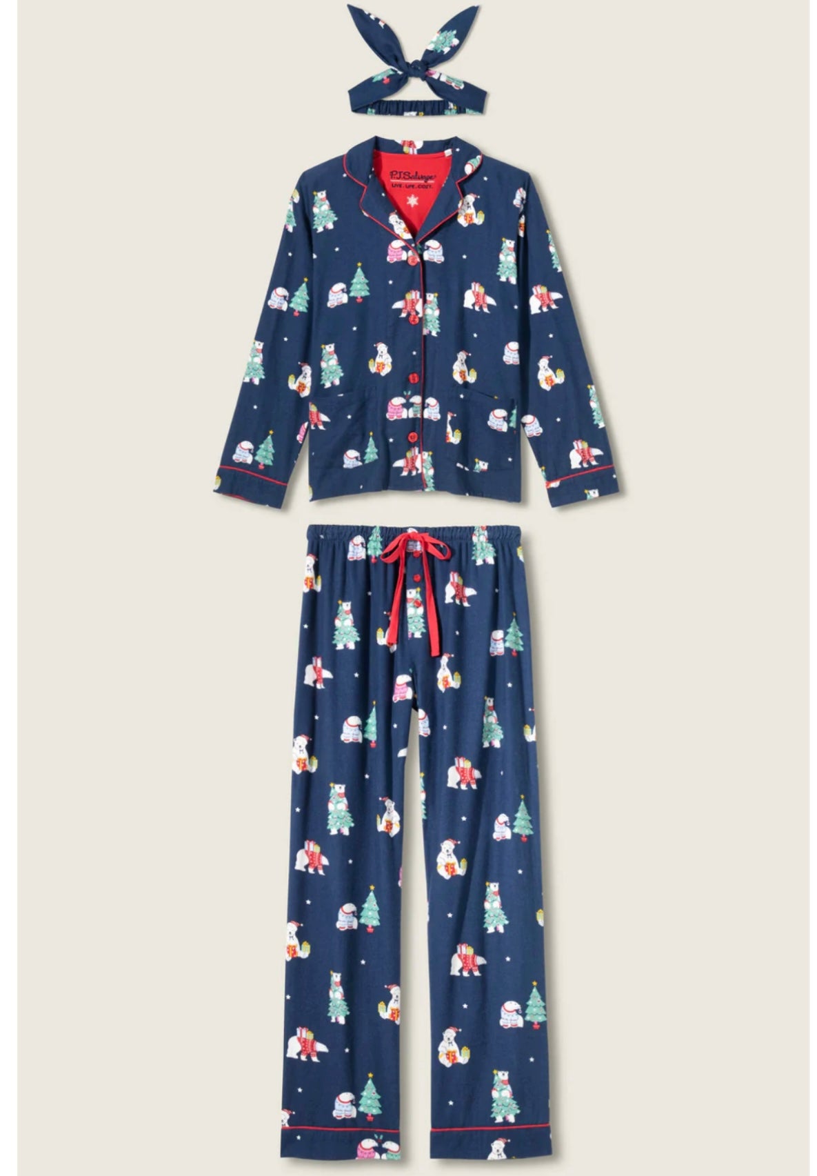 PJ Salvage Bearly Awake Flannel Pj Set