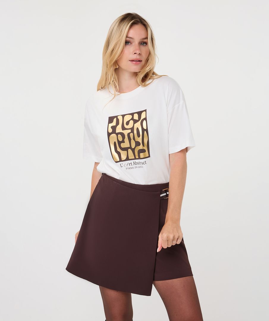 Esqualo L’Art Abstract Tee Gold