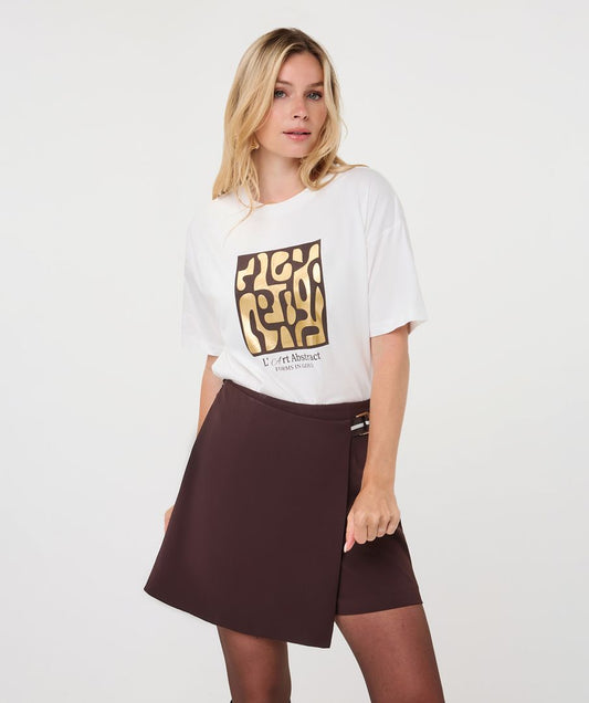 Esqualo L’Art Abstract Tee Gold