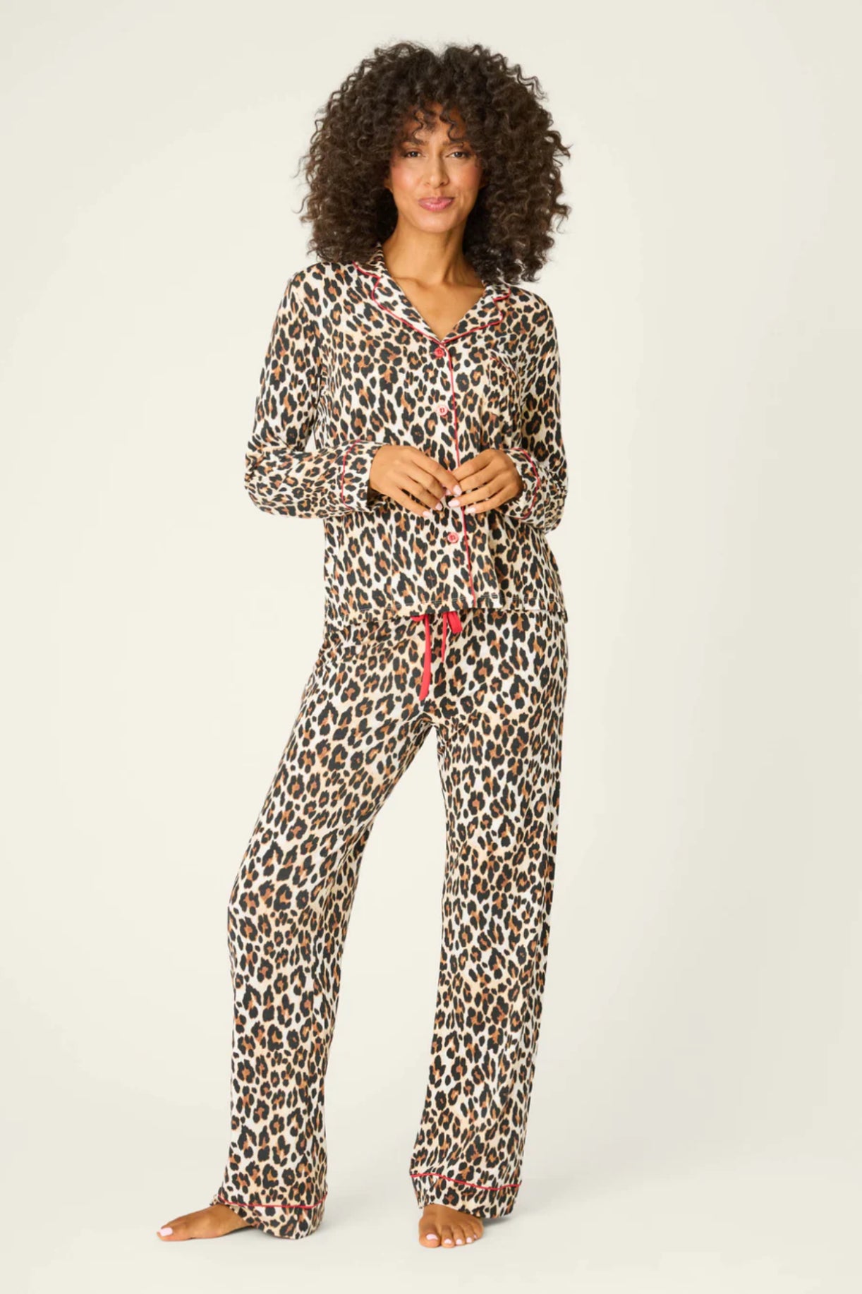PJ Salvage Holiday Dreams Leopard Print Pj Set