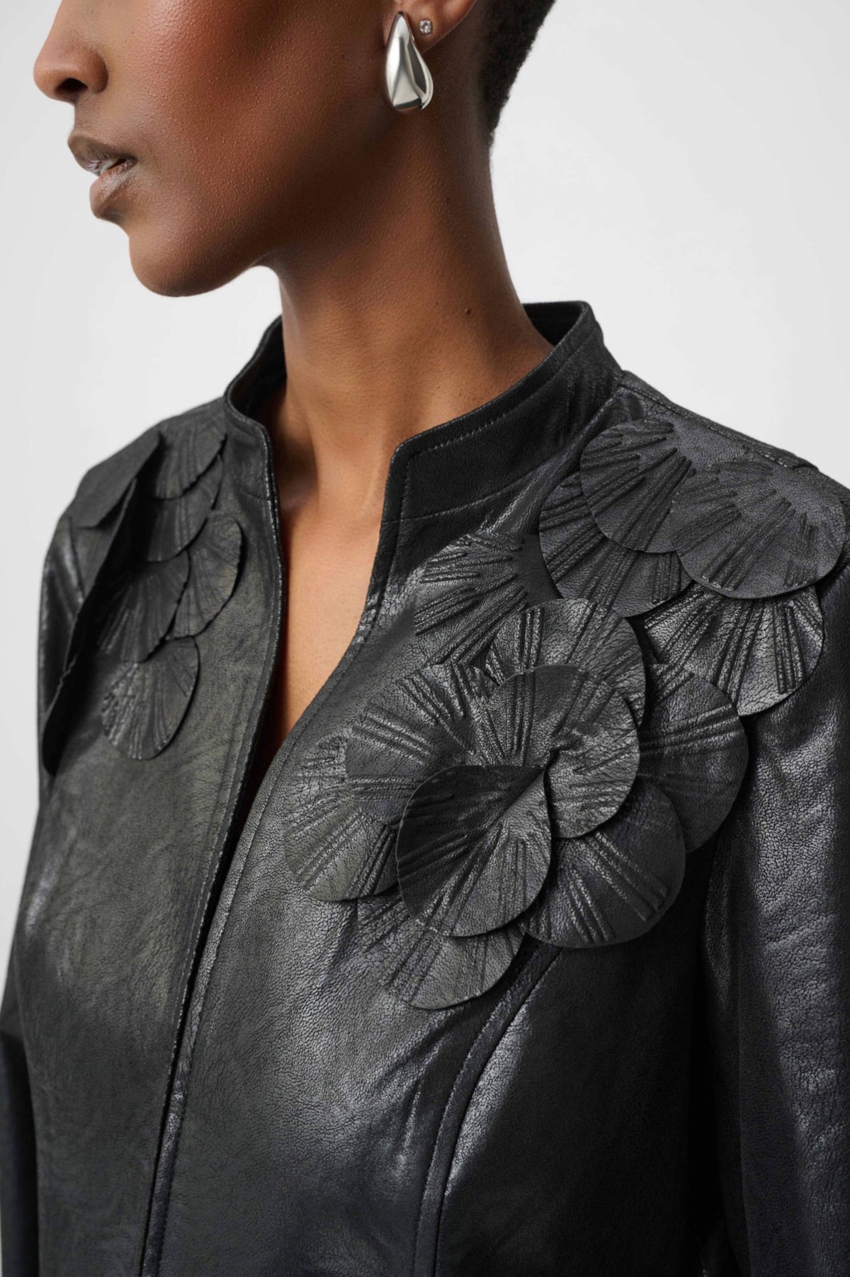 Joseph Ribkoff Embellished Foiled Suede Jacket 264906