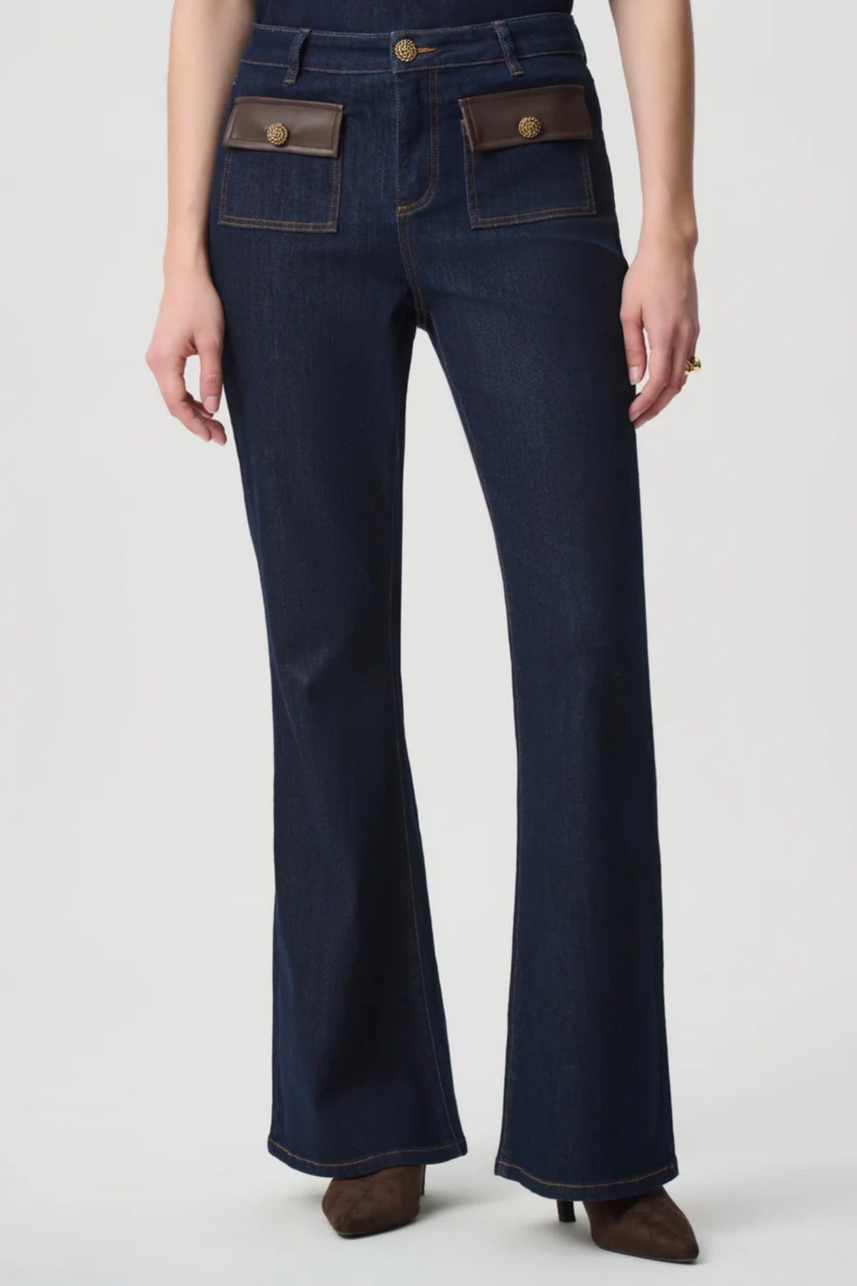 Joseph Ribkoff Edit 57 Patch Pocket Flare Jeans