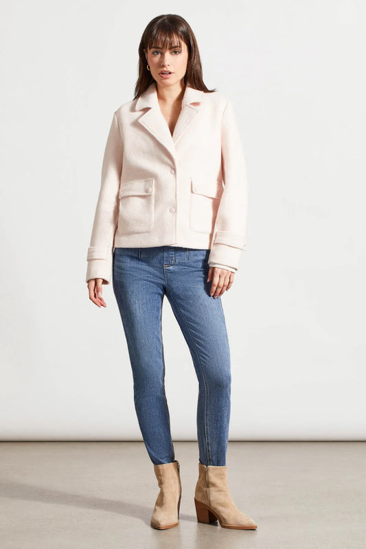 Tribal Boiled Wool Peacoat Blush