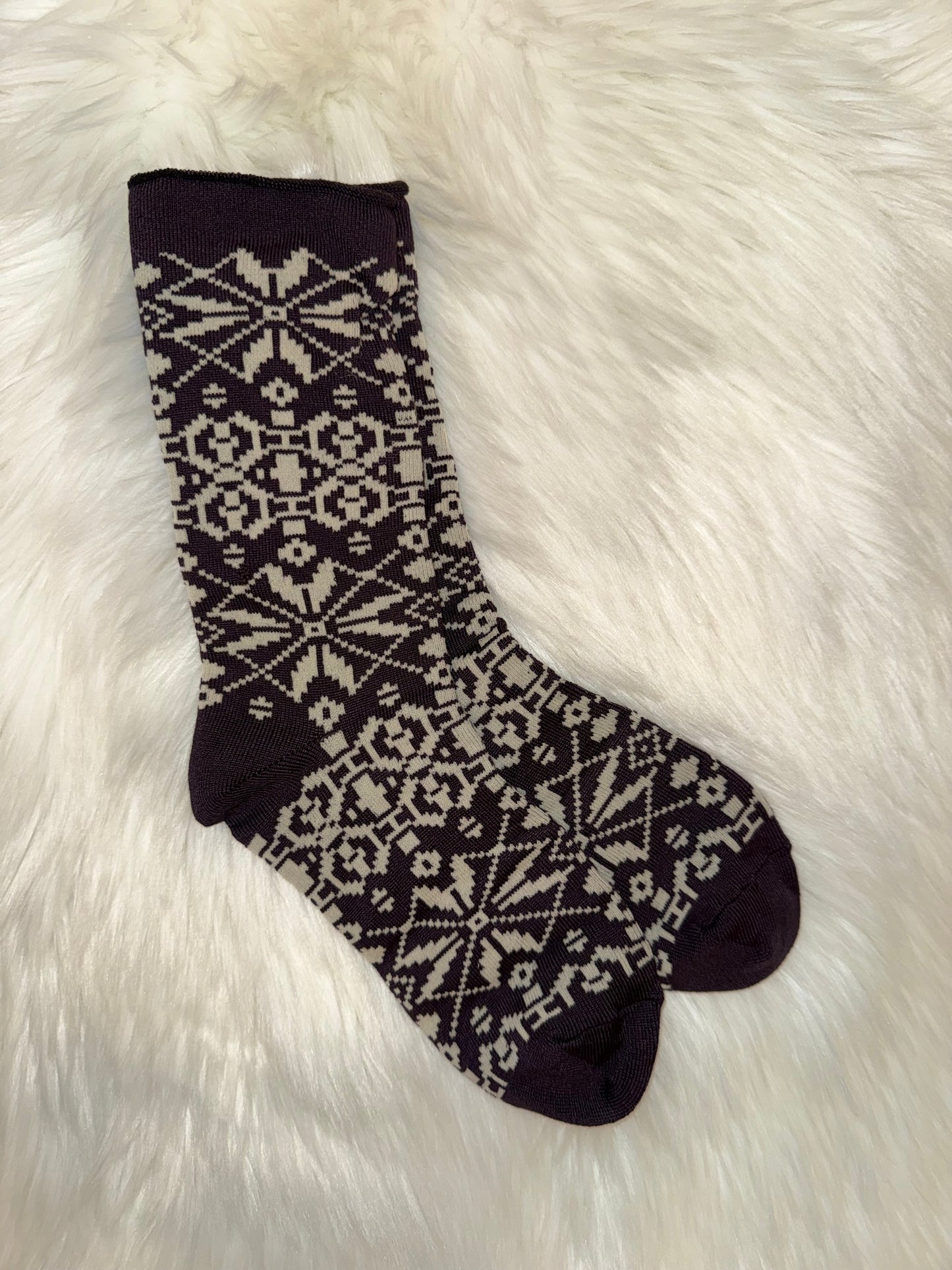 Lemon Super Soft Crew Socks Purple