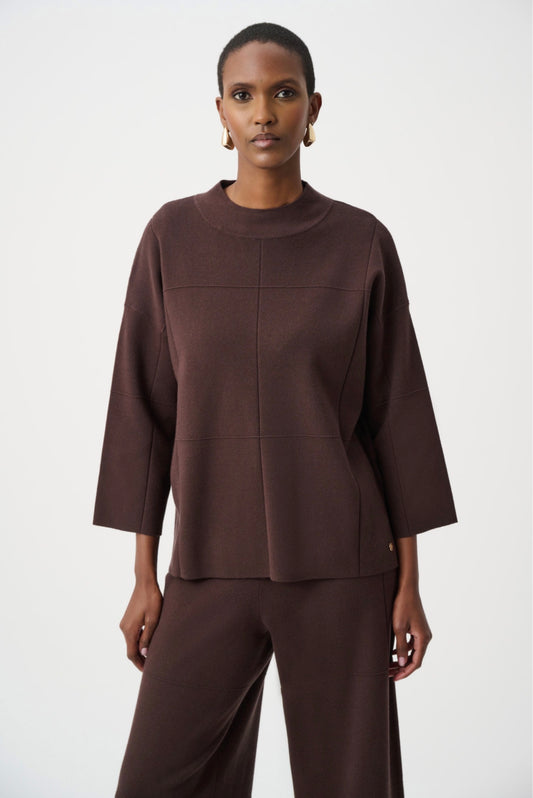 Joseph Ribkoff Brushed Viscose Straight Sweater with Mock Neck 261981F26