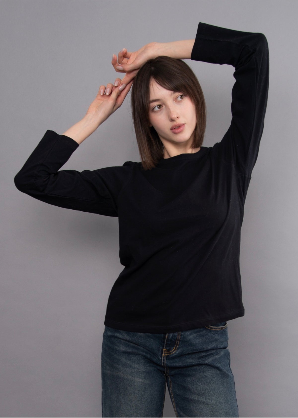 RD Style Relina Long Sleeve Top Black