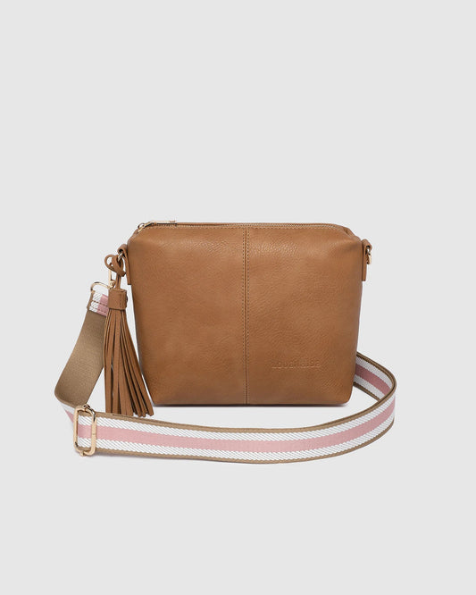 Louenhide Kasey Stripe Crossbody Bag Camel