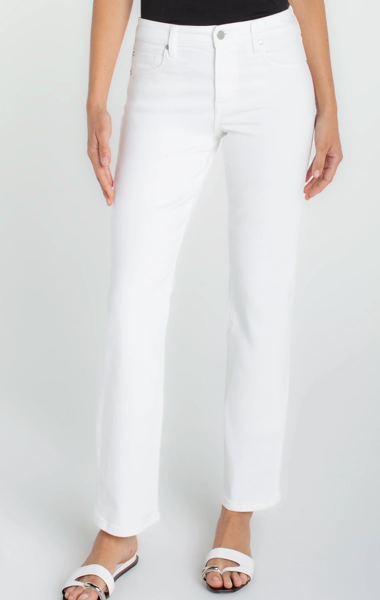 Liverpool Kennedy Straight Jeans Bright White