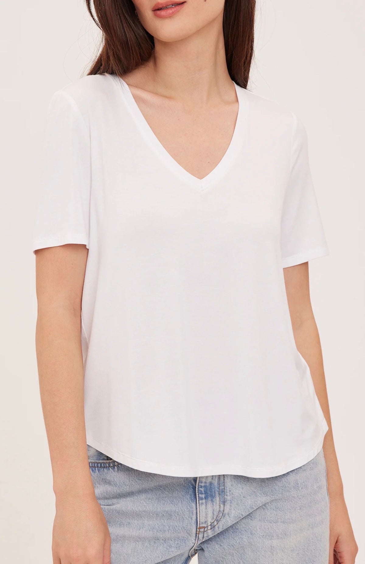 Gentle Fawn Jamie V-Neck Tee White