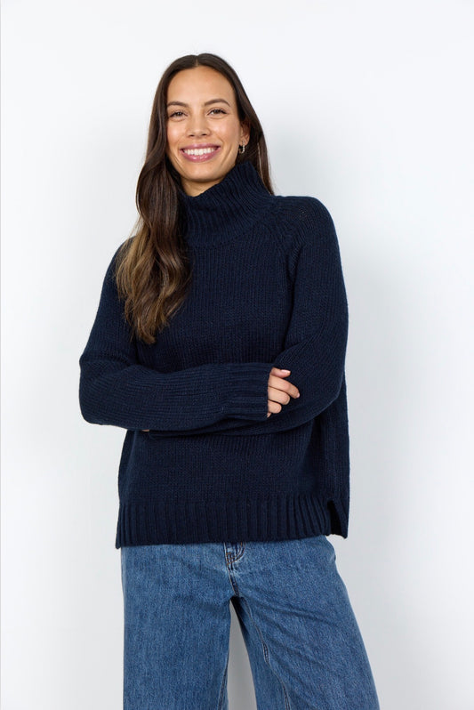 Soya Concept Halime Knit Turtleneck Navy