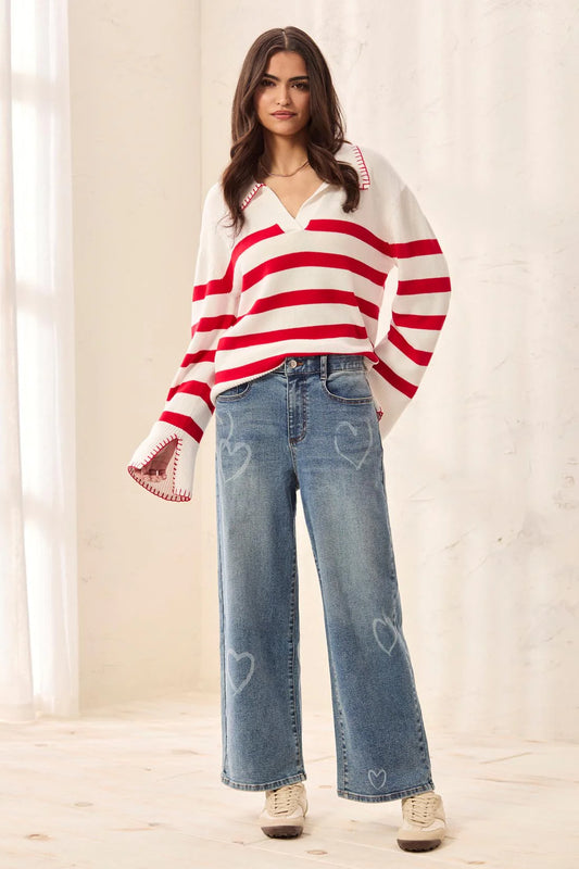 Tribal Sophia Curvy Straight Leg Love Jeans