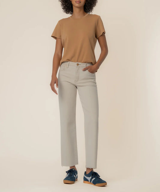 Kut Charlotte High Rise Wide Leg Jeans Ecru