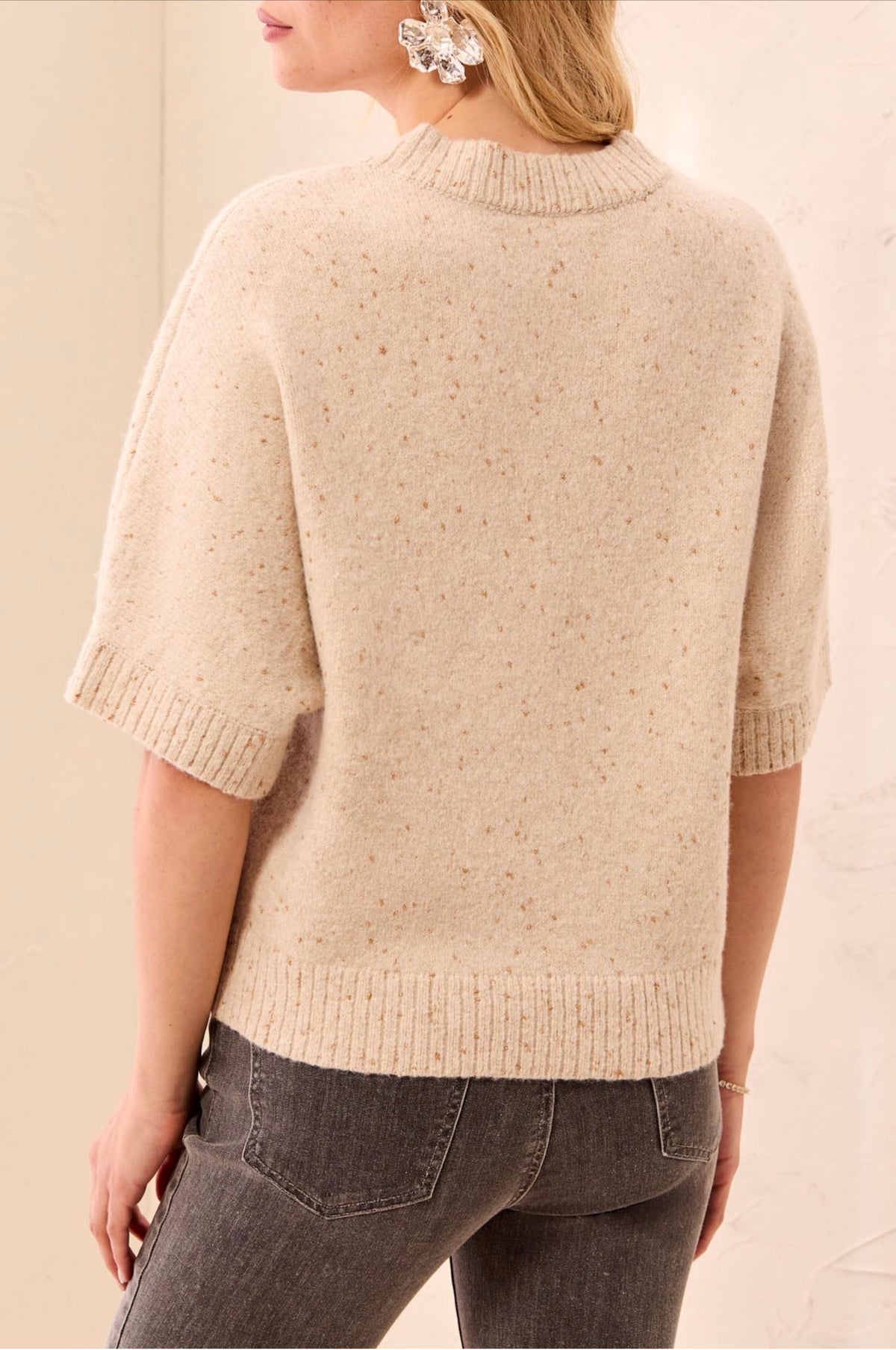 Tribal Drop Sleeve Sparkly Sweater Pashmina