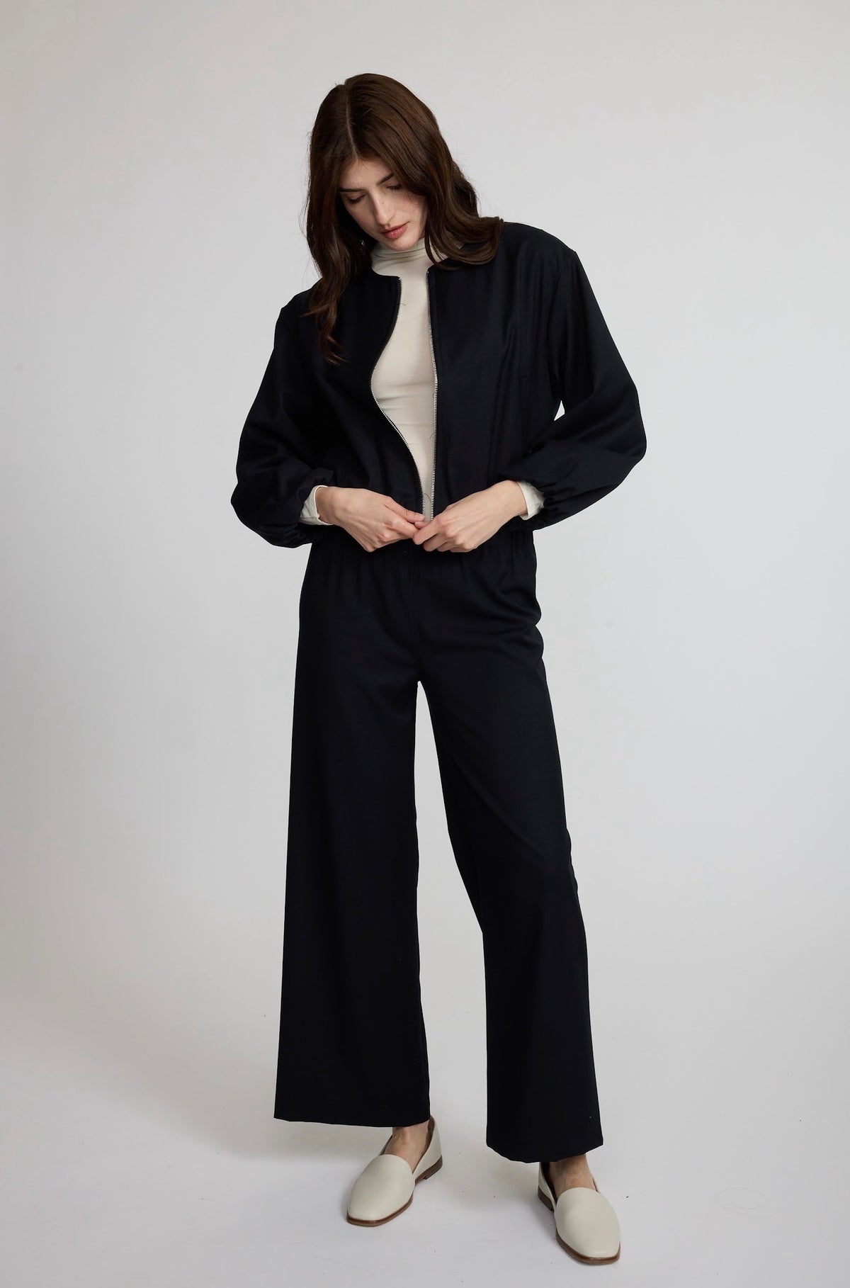Pistache Stretch Pull On Pants Midnight Navy