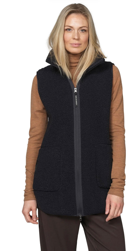 Ilse Jacobsen Fleece Vest With Zipper Indigo