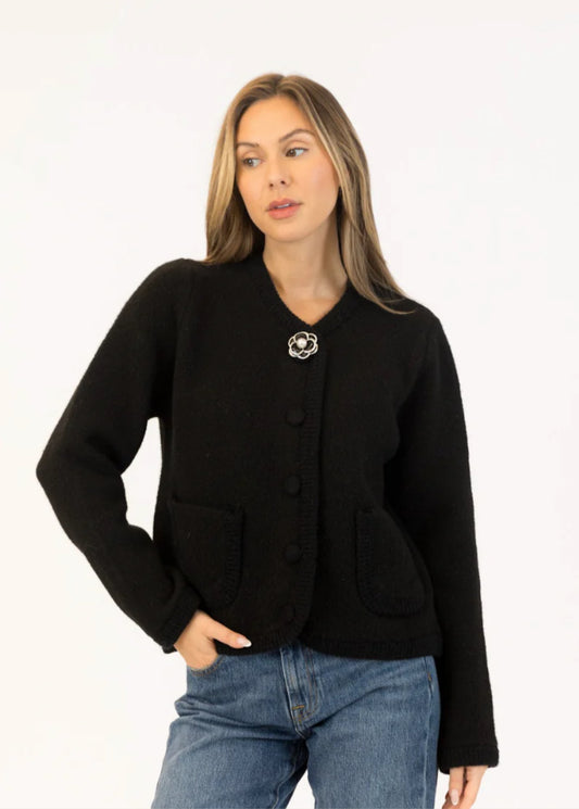 Lyla & Luxe Paula Cardigan Black