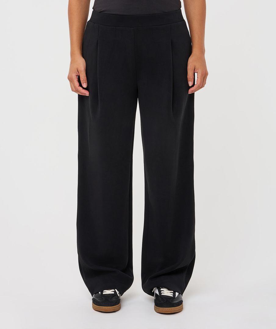 Esqualo Modal Pleat Pants Black
