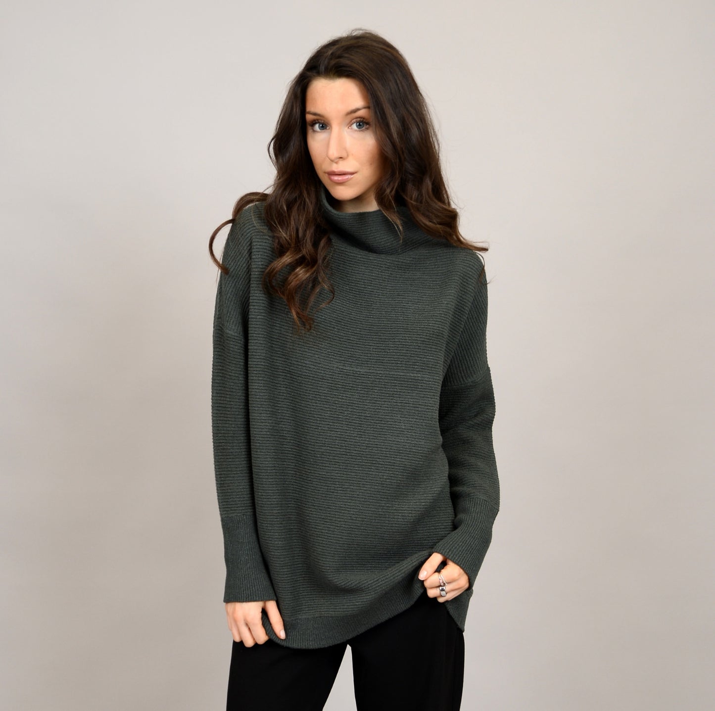 RD Style Nancy Ottoman Mockneck Sweater Ivy