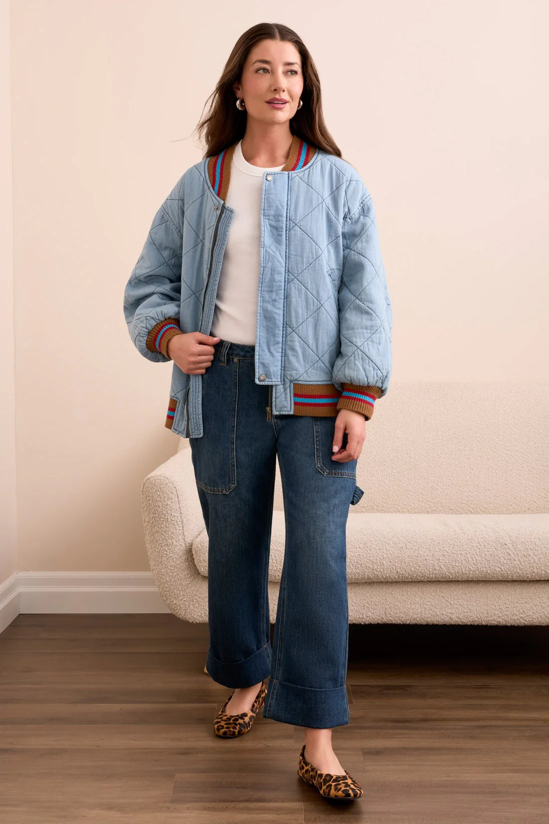 Tribal Blue Threads Out of the Blue Bomber Jacket