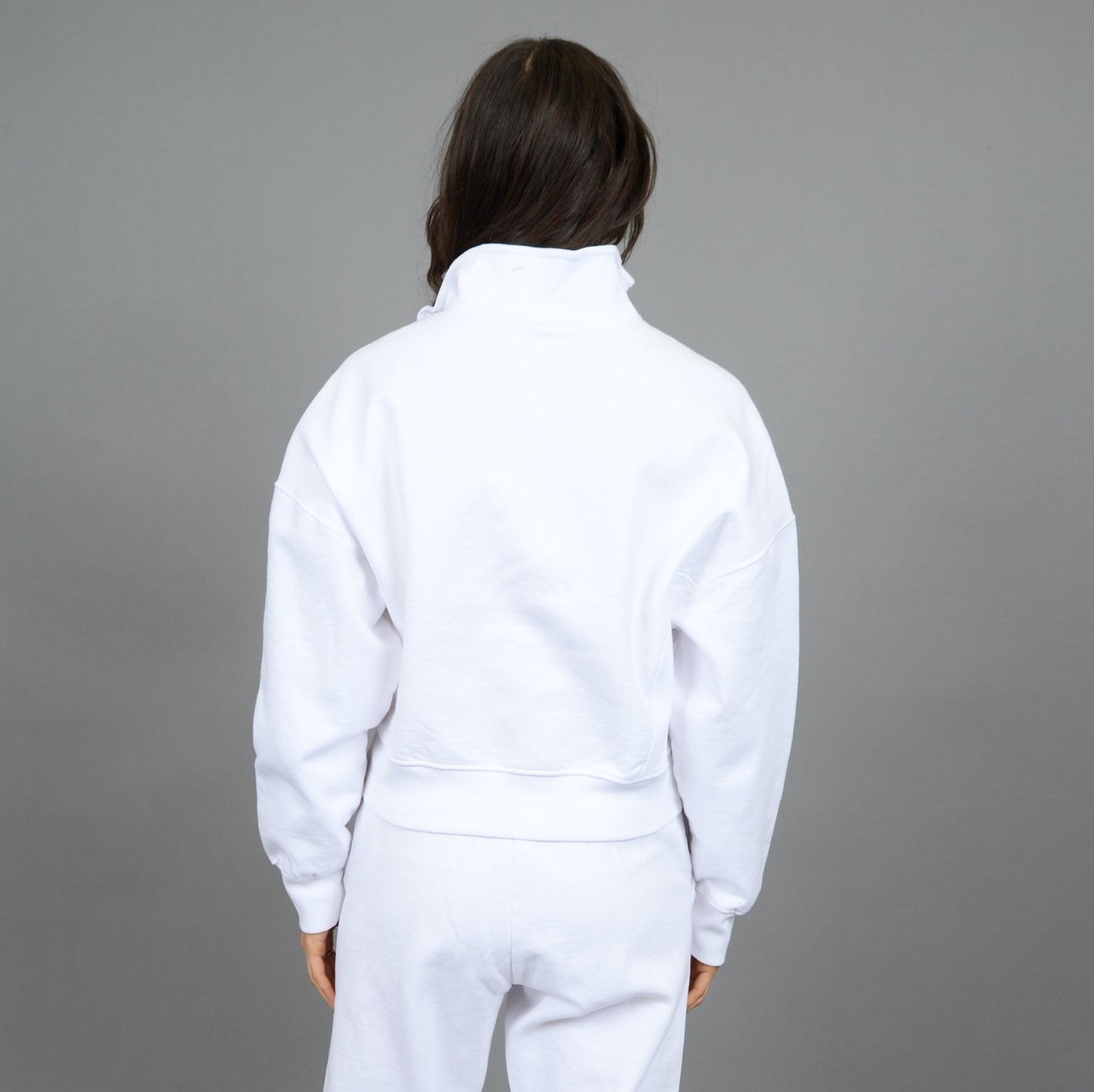 Mailyn Fleece Half Zip White