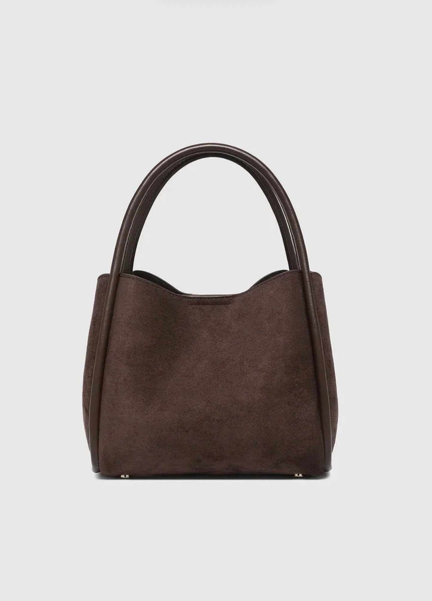 Louenhide Steffie Suede Mini Tote Bag Chocolate