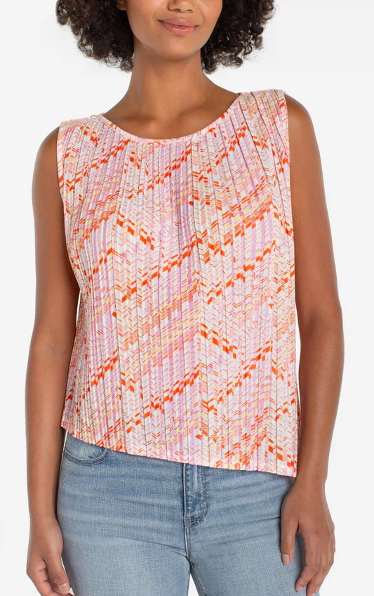 Liverpool Sleeveless Asymmetrical Hem Top