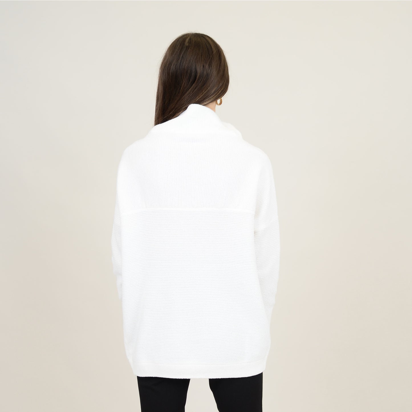 RD Style Nancy Ottoman Mockneck Sweater White