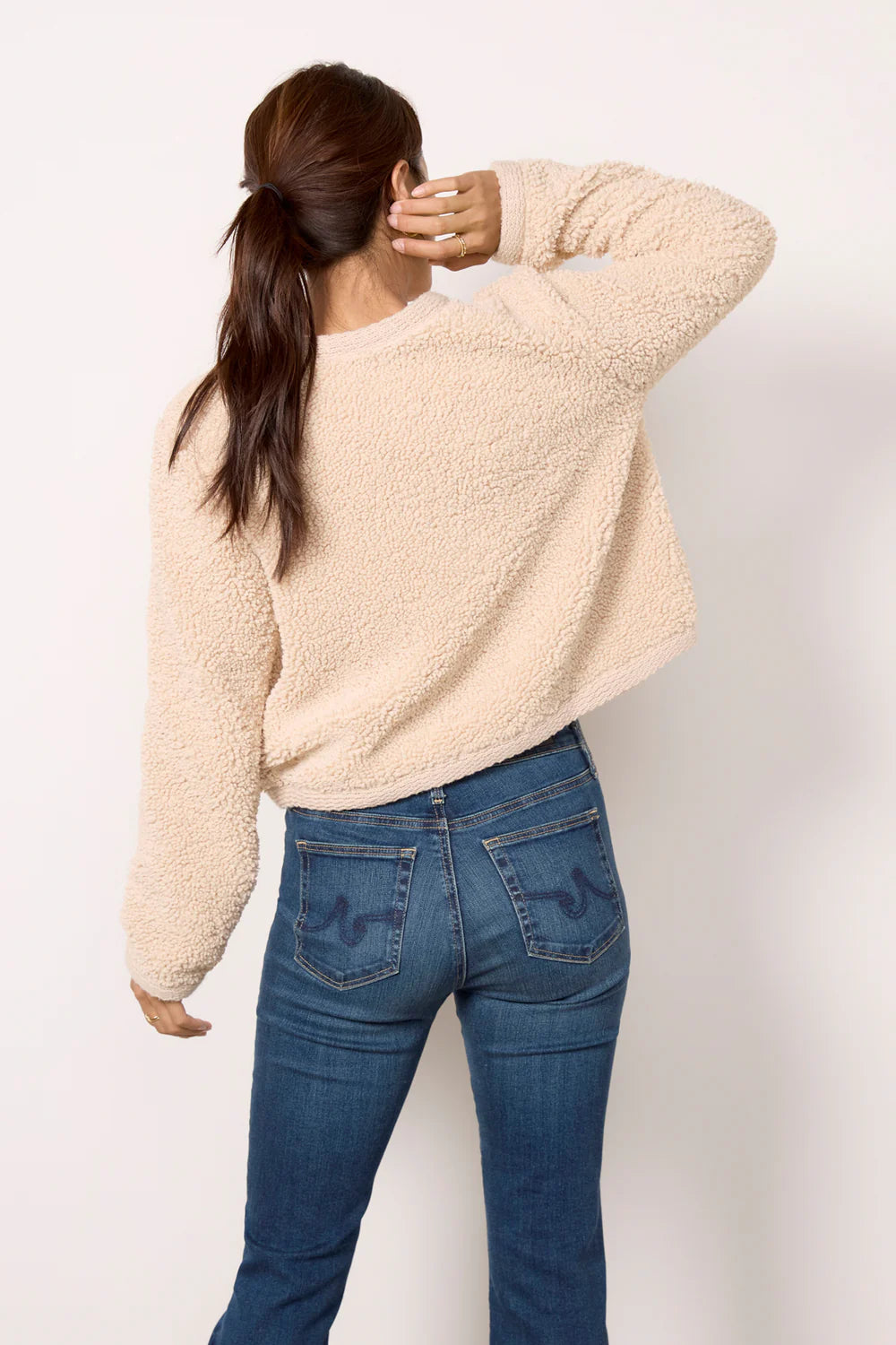 Sanctuary Cozy Sherpa Cardigan Almond
