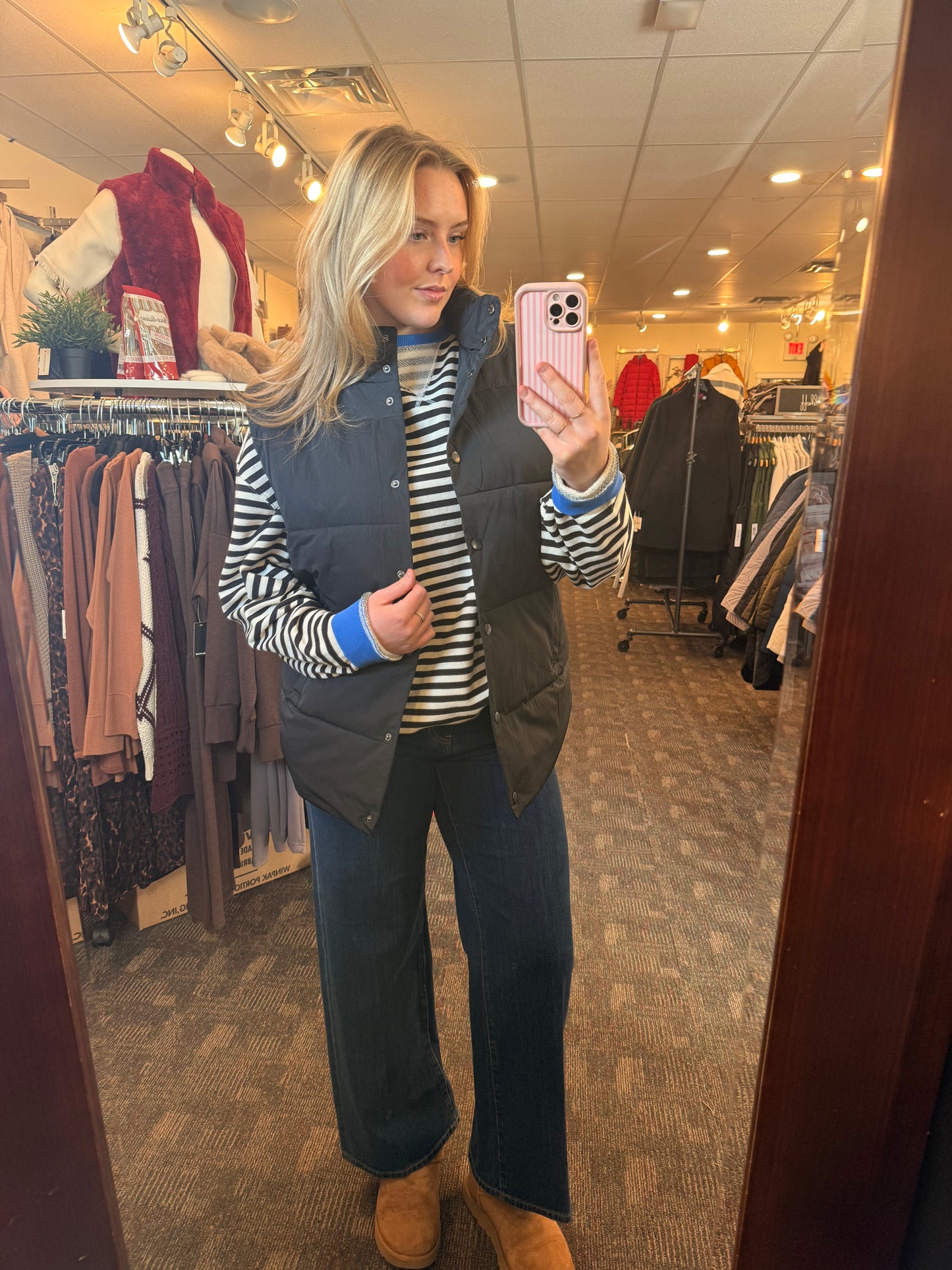 Classic Striped Oversized Crewneck