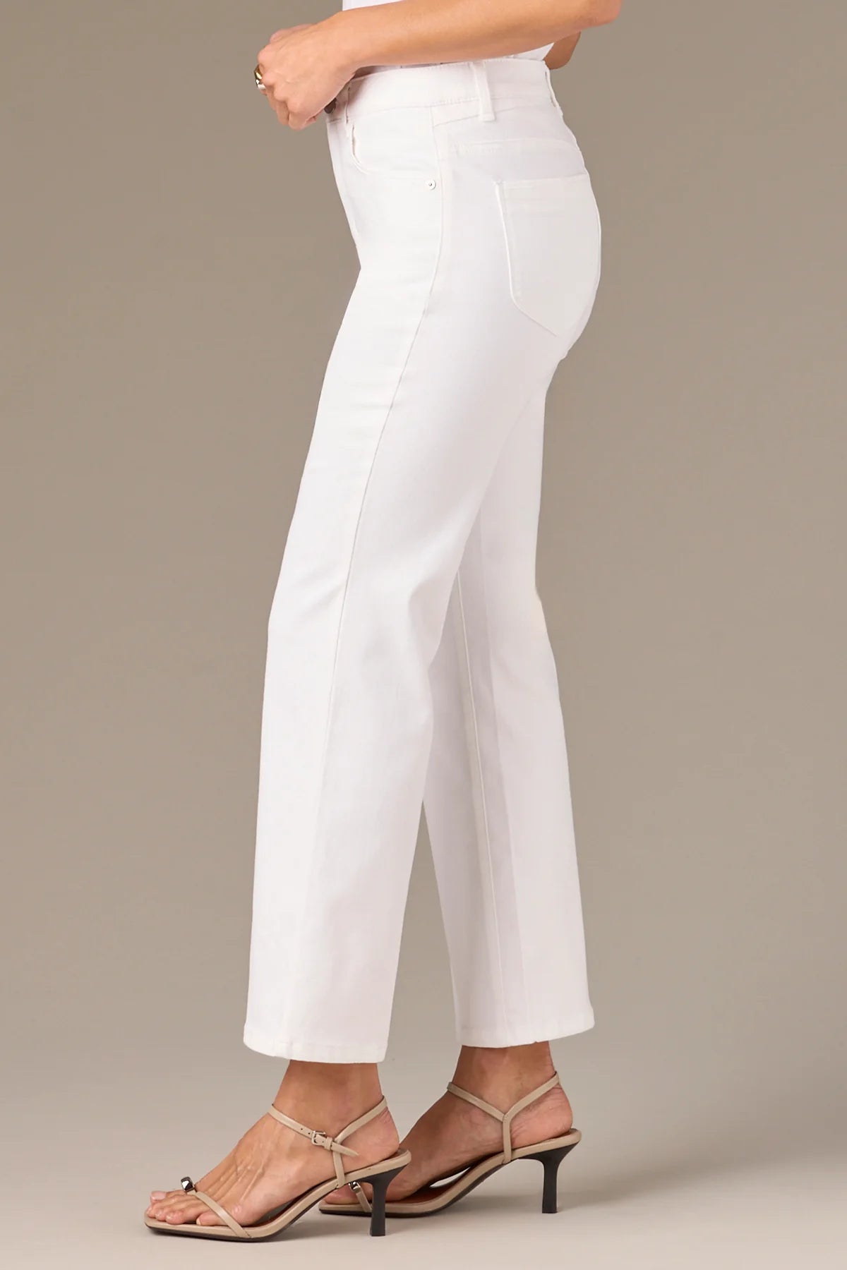 Wit & Wisdom Bennett Cropped Barely Boot Jeans White