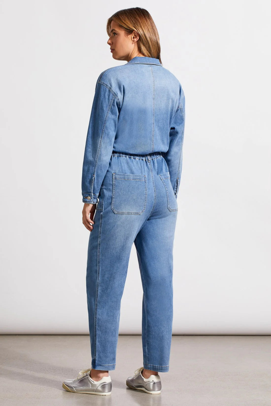 Tribal Denim Long Sleeve Jumpsuit