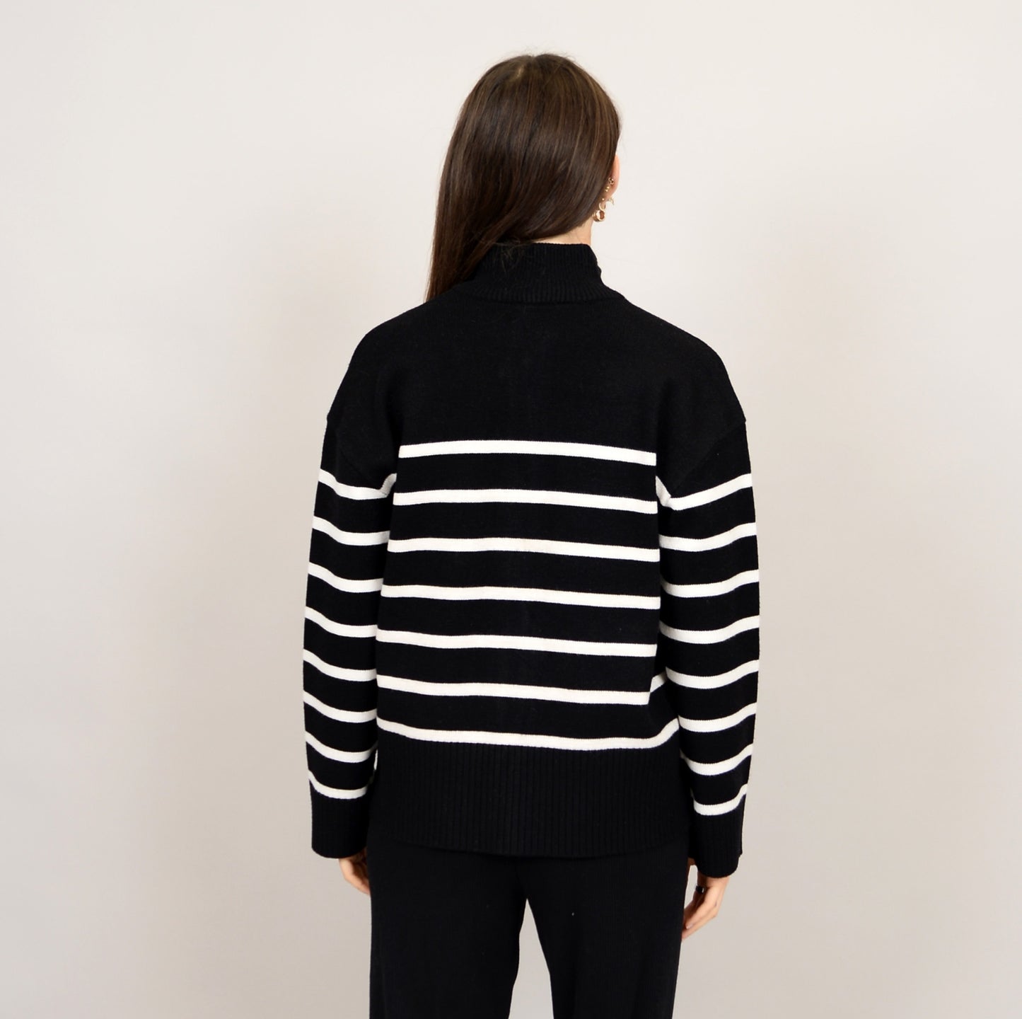 RD Style Dalilah Mock Neck Zip Up Sweater