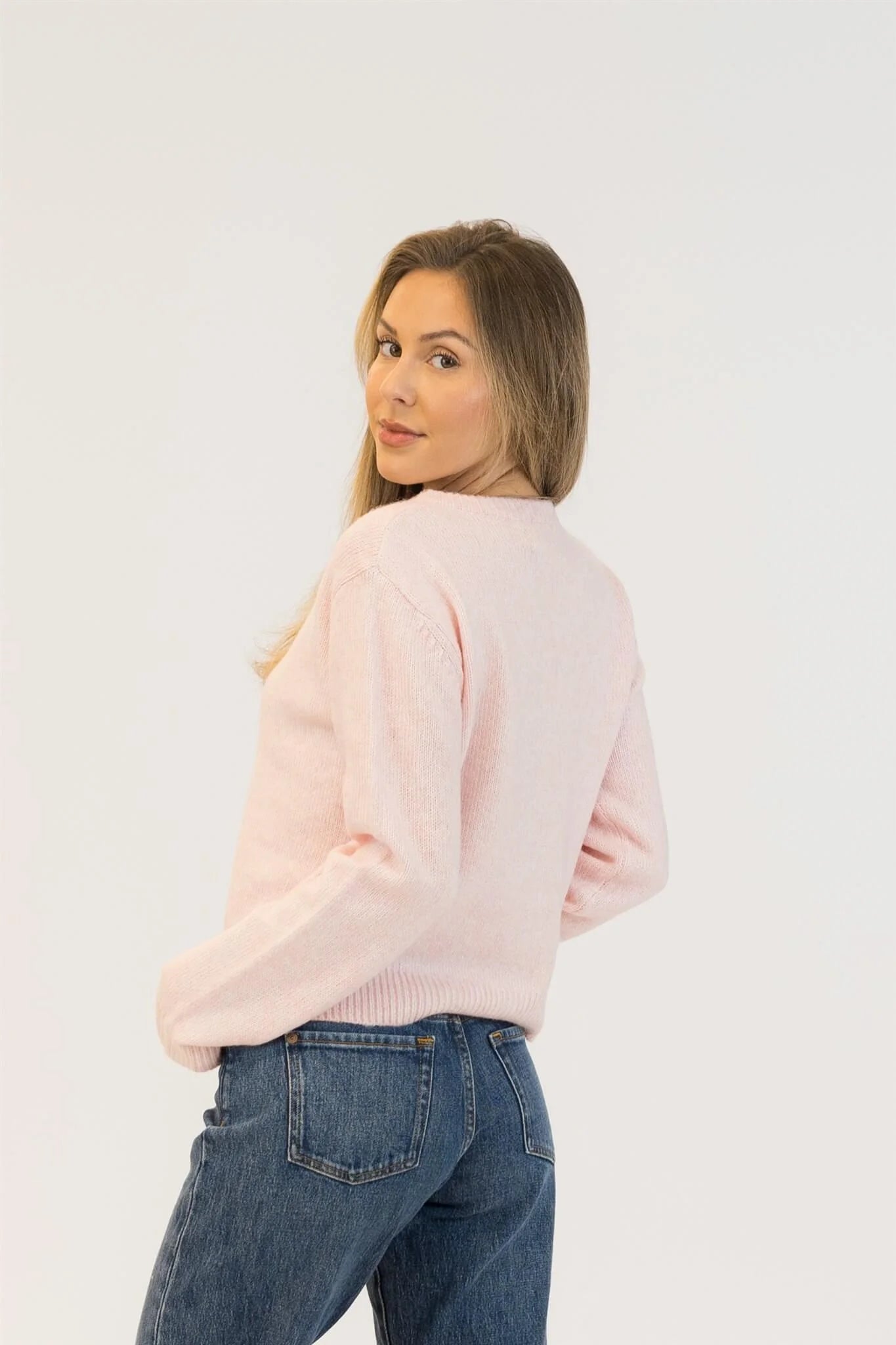 Lyla & Luxe Aisha Crystal Cardigan Sweater