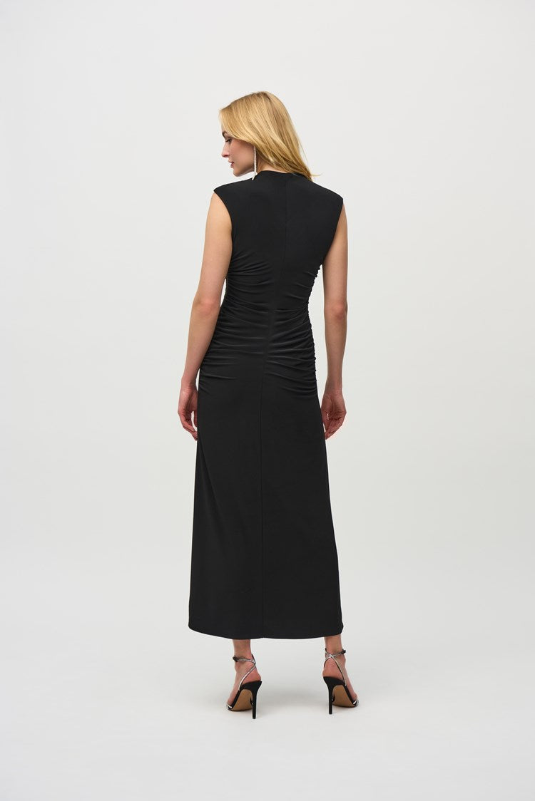 Joseph Ribkoff Silky Knit Shirred Maxi Dress 244132