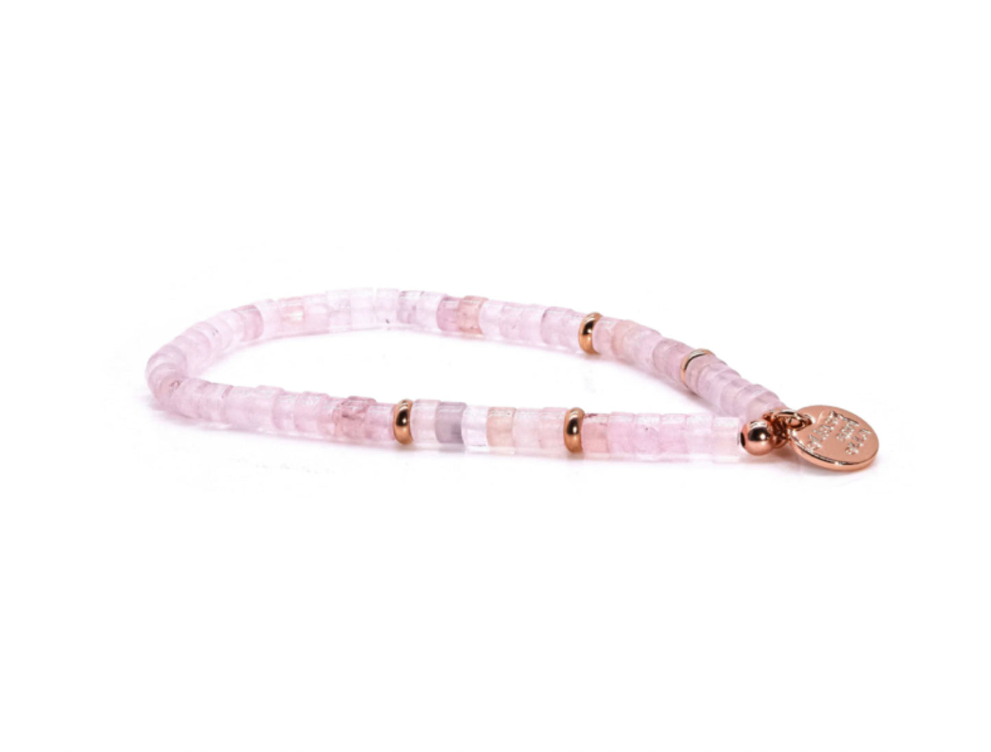 Eliasz and Ella Blush Stone Disk Bracelet